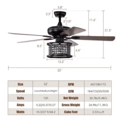 Tangkula 52-Inch Ceiling Fan Light W/ Lights & Remote Control, Reversible Fan Light With 3-Speed, 3-in-1 Design For All Seasons Matte Black -Tangkula GUEST 15a67b01 701c 4ec7 8e84 56cc0cf0b4f8