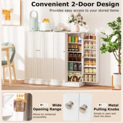 Tangkula 41" Tall Pantry Cabinet Kitchen Storage Cabinet W/ Doors & Adjustable Shelves 15 Tangkula 41" Tall Pantry Cabinet Kitchen Storage Cabinet W/ Doors & Adjustable Shelves -Tangkula GUEST 16166b0e 3853 41ff 8ab8 5f6eda2bba44