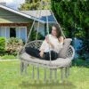Tangkula 2 Person Hanging Hammock Chair W/ Cushion Macrame Swing 330 Lbs Capacity Grey -Tangkula GUEST 168b8183 1832 4538 bc09 2822a2fe4fa6