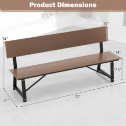Tangkula Patio 4-Person Bench, 72 Inch Extra Long Bench W/ All-Weather HDPE Seat & Back, Heavy-Duty Metal Support For 1100 Lbs Max Load 16 Tangkula Patio 4-Person Bench, 72 Inch Extra Long Bench W/ All-Weather HDPE Seat & Back, Heavy-Duty Metal Support For 1100 Lbs Max Load -Tangkula GUEST 16ad7873 6f03 407f 93db b00e3a4dfc18