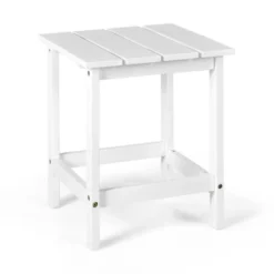 Tangkula 15" Outdoor Square Side End Table Wooden Coffee Table Suitable For Garden Patio Balcony White/Gray/Black -Tangkula GUEST 16b44928 2a64 49c5 b517 7d7bb96e9c13