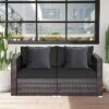Tangkula 2-Piece Patio Wicker Corner Sofa Set Rattan Loveseat With Removable Cushions -Tangkula GUEST 16df95f2 b6d8 45b3 bb88 19e21a53b658
