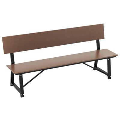 Tangkula Patio 4-Person Bench, 72 Inch Extra Long Bench W/ All-Weather HDPE Seat & Back, Heavy-Duty Metal Support For 1100 Lbs Max Load 10 Tangkula Patio 4-Person Bench, 72 Inch Extra Long Bench W/ All-Weather HDPE Seat & Back, Heavy-Duty Metal Support For 1100 Lbs Max Load - Image 8