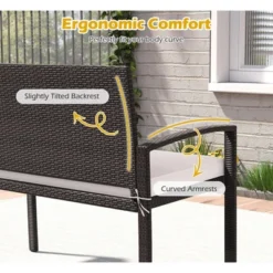 Tangkula 2-Person Patio Loveseat W/ Removable Seat Cushion Metal Frame Backrest 15 Tangkula 2-Person Patio Loveseat W/ Removable Seat Cushion Metal Frame Backrest -Tangkula GUEST 17a831b0 1cdb 4052 90b9 055c316ff622