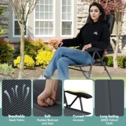 Tangkula 4PCS Patio Folding Chairs Back Adjustable Reclining Padded Garden Furniture -Tangkula GUEST 17e0f10d 5d28 4f29 8c5e 94cb78463e85 1