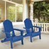 Tangkula 2PCS Patio Folding Adirondack Chair Weather Resistant Cup Holder Yard Navy -Tangkula GUEST 187c3a93 4c30 4dc8 816b 04a16a704ee7