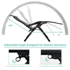 Tangkula Patio Rattan Wicker Recliner Chair Zero Gravity Folding Chaise Lounger -Tangkula GUEST 18e2ac1e f302 4220 94df 85a9c93e0901