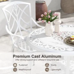 Tangkula Patio Cast Aluminum Dining Table 31.5” Outdoor Bistro Table W/ Umbrella Hole All-Weather Classic Round Dining Table 15 Tangkula Patio Cast Aluminum Dining Table 31.5” Outdoor Bistro Table W/ Umbrella Hole All-Weather Classic Round Dining Table -Tangkula GUEST 18ee6dad 3e08 4ffe 806e 97fb0a9b9298 1