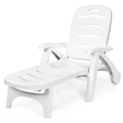 Tangkula Outdoor Chaise Lounge Chair 5-Position Folding Recliner For Beach Poolside Backyard -Tangkula GUEST 195a4baa e5e6 45b3 ad10 9bac83b04397