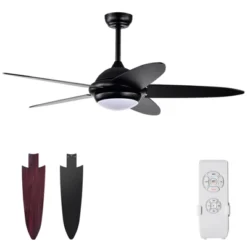 Tangkula 52" Ceiling Fan With Light And Remote Control Indoor Modern Ceiling Fan With Quiet Reversible ETL Motor Black/Silver/White -Tangkula GUEST 19a44a1c 955a 4ac4 bd49 69abf43838d5