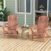 Tangkula Folding Adirondack Chair Set Of 2 W/ High Backrest & Wide Armrests Wooden -Tangkula GUEST 1b30f340 709d 484c b702 98428ee65714