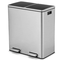 Tangkula 16 Gallon Stainless Steel Trash Garbage Can Double Bucket Pedal Bin -Tangkula GUEST 1cc80a9b ff87 44aa bc7f afcf7cff6b54