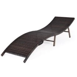 Tangkula 2PCS Outdoor Patio Rattan Wicker Lounge Chair Chaise Folding W/Cushions Turquoise -Tangkula GUEST 1d01c35c 0304 4f99 9d7b 24e77d79c73f