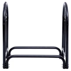 Tangkula 2 Feet Heavy Duty Steel Firewood Log Rack Outdoor Wood Storage Holder Black -Tangkula GUEST 1d717237 21c7 40f1 8dc7 ac9916ce98a0