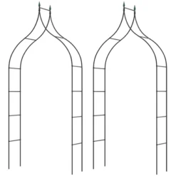 Tangkula Garden Arbor Gothic Style Decorative Metal Garden Arch Outdoor Patio Pergola For Vine Rose Climbing -Tangkula GUEST 1deb5c30 e261 4a05 a71f 94ffba46cad7