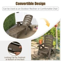 Tangkula 2 PCS Patio Chaise Lounge Chair 5-Position Folding Recliner For Beach Poolside Backyard -Tangkula GUEST 1f75ca3b 1418 4eb4 970c d099da33408f
