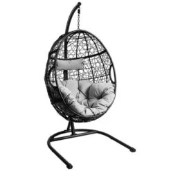 Tangkula Hanging Hammock Chair Egg Swing Chair W/ Seat Cushion Pillow Stand -Tangkula GUEST 1faf0504 1811 4761 a284 cc5206fbcfd9