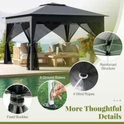 Tangkula 11 X 11 FT Pop Up Canopy Tent W/ Mesh Screen Netting Carrying Bag Zippered Doors -Tangkula GUEST 1fc24fab 2eb9 460a 908e b723165dec5d