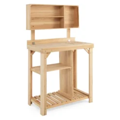 Tangkula Garden Work Bench, Wood Potting Station W/ Bottom Shelves & Top Compartments Solid Fir Wood Structure 20 Tangkula Garden Work Bench, Wood Potting Station W/ Bottom Shelves & Top Compartments Solid Fir Wood Structure -Tangkula GUEST 20b47f72 7557 4380 9a9c 05387ddccc2b