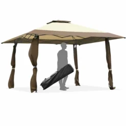 Tangkula 13' X 13' Folding Patio Pop-up Gazebo Canopy Tent Outdoor Shelter Shade -Tangkula GUEST 214ae089 f466 4367 b0b9 b847617733b3