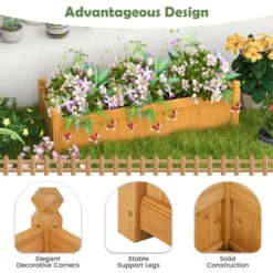 Tangkula Patio Wooden Raised Garden Bed Rectangular Garden Planter W/ Drainage System -Tangkula GUEST 21714a48 f365 4fd7 a3c3 e517b58af43a