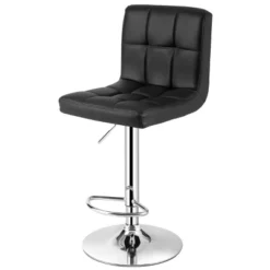 Tangkula Height Adjustable Swivel Bar Stool PU Leather Bistro Pub Chair W/Backrest -Tangkula GUEST 21f37ca2 6761 459c 9290 2cab15f85c2b