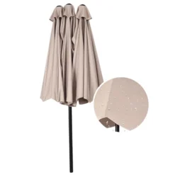 Tangkula 15'Patio Umbrella Double-Sided Outdoor Shade Offset Beige -Tangkula GUEST 2235aa80 41e9 4d8b a314 3c19893eb56a