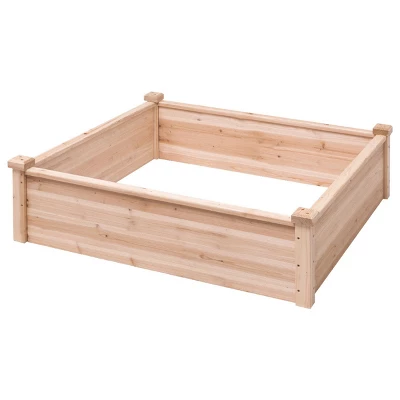 Tangkula Wooden Garden Bed Vegetable Flower Raised Square Planter Kit Outdoor Garden 8 Tangkula Wooden Garden Bed Vegetable Flower Raised Square Planter Kit Outdoor Garden - Image 6