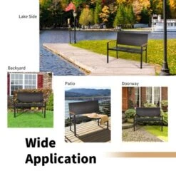Tangkula 2 PCS Patio Furniture Set Weather-Resistant Rattan Bench Wicker Loveseat Steel Frame For Yard Garden Poolside 17 Tangkula 2 PCS Patio Furniture Set Weather-Resistant Rattan Bench Wicker Loveseat Steel Frame For Yard Garden Poolside -Tangkula GUEST 2308c6c1 15d0 4e3a a44b 1cb0ad9a4b27