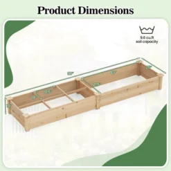 Tangkula Raised Garden Bed Wooden Elevated Planter W/2 Planter Boxes 7 Compartments 19 Tangkula Raised Garden Bed Wooden Elevated Planter W/2 Planter Boxes 7 Compartments -Tangkula GUEST 23b0088c 9971 47a6 870c cd98f5c47720