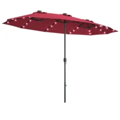 Tangkula 15' Outdoor Solar LED Patio Double-Sided Market Umbrella -Tangkula GUEST 24199001 d1c6 4ec9 b958 55cce0c0e9ab