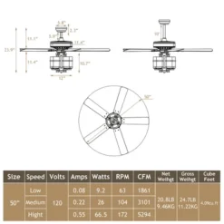 Tangkula 50" Ceiling Fan Light W/ 5 Explosion-Proof Glass Lampshades, Remote Control, Time Function, 3-Speed Adjustment, Noiseless Reversible Motor -Tangkula GUEST 241f82b3 79b6 44f1 9c06 d62be7fd3290