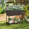 Tangkula Elevated Planter Box Raised Garden Bed W/ Rattan Surface Bottom Storage Shelf -Tangkula GUEST 24460dda c9e4 47cd b620 b2415cf89534