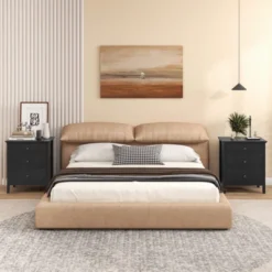 Tangkula 2-Piece 3Drawers Modern Nightstand Bedside Table Wooden End Table Black/White -Tangkula GUEST 25262480 d72f 4eb8 983a c6c4b4b8c863