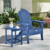 Tangkula 2 PCS Patio Folding Adirondack Chair Side Table Cup Holder HDPE Navy -Tangkula GUEST 254dee73 3940 4044 b6de ac5ee9326906