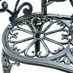 Antique Aluminum Bench Patio Garden Chair Porch Cast For Outdoor Green -Tangkula GUEST 2572db0b 61ae 472d 9ac8 c4fa122008d9