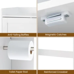 Tangkula Over The Toilet Cabinet Space-saving Bathroom Storage Organizer W/ Sliding Door -Tangkula GUEST 25bc5e8c dece 43b2 afcc 8640d423eb90