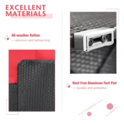 Tangkula Patio Rattan Daybed With 4 Pillows Cushioned Sofa For Outdoor -Tangkula GUEST 2804119a 38b1 4cbc 97bc c197ee1a4546