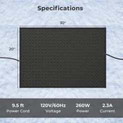 Tangkula 20" X 30" Heated Snow Melting Mat W/ 3 In/h Speed Non-Slip Rubber GFCI Plug With Cord -Tangkula GUEST 283ac334 cb28 467f ba29 8d69fd8b4423