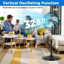 Tangkula 18" High Velocity Pedestal Fan W/3 Speeds 360 Degree Tilt & Adjustable Heigh For Home -Tangkula GUEST 29682c14 5ce4 40c0 8c40 f5af6e978806