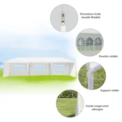 Tangkula 10' X 30' Outdoor Wedding Party Event Tent With 6 Removable Side Walls & 2 Doorways -Tangkula GUEST 2989afec baf7 4038 b5b3 d6ae1bc3d930