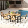 Tangkula 7 PCS Patio Dining Set W/ 2" Umbrella Hole And Seat Cushions For Garden -Tangkula GUEST 29979be1 dc88 4a2c ba04 3034391ef396
