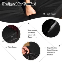 Tangkula 9 Pieces Outdoor PE Rattan Wicker Sectional Sofa With 35" Gas Fire Pit Table Space-Saving Patio Conversation Set With Storage Box Black/Grey/Navy/Red/Turquoise/Off White -Tangkula GUEST 2ab90dde 668d 4d5e 8072 2c4bfcd8e741 1