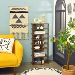 Tangkula 7-Tier Shoe Rack Free Standing Shelf Storage Modern Shoe Rack Organizer Brown/Black/White 15 Tangkula 7-Tier Shoe Rack Free Standing Shelf Storage Modern Shoe Rack Organizer Brown/Black/White -Tangkula GUEST 2b16616a 84a2 4220 bcf1 7a9b8774c5d8