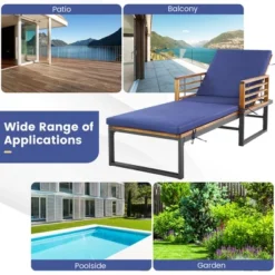 Tangkula 2 Pieces Outdoor Chaise Lounge Chair W/ 4-Position Adjustable Backrest Backyard Poolside -Tangkula GUEST 2bf7810b fc28 4348 bd78 be0619e3d29e