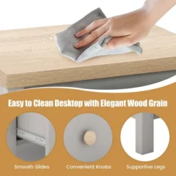 Tangkula 2 PCS Nightstand Farmhouse Side End Table W/ Solid Wood Legs & 2 Drawers -Tangkula GUEST 2c1bd2c8 3bfe 47bc 96a3 9915358dcb3c