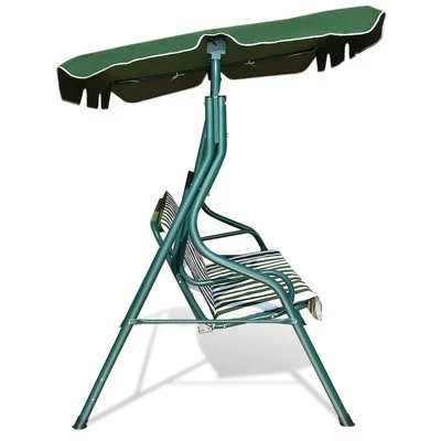 Tangkula 3-Seats Outdoor Glider Hammock With Adjustable Waterproof Canopy Aluminum Frame Patio Swing Chair 10 Tangkula 3-Seats Outdoor Glider Hammock With Adjustable Waterproof Canopy Aluminum Frame Patio Swing Chair - Image 8