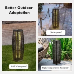 Tangkula 2-Piece Outdoor Solar-Powered Floor Lamps IP65 Waterproof W/ Auto On/Off Light -Tangkula GUEST 2e0671fd 5599 4f06 a840 5c6a0bce3110