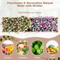 Tangkula Wooden Raised Garden Bed Outdoor Rectangular Planter Box W/ Drainage Holes Liner Raised Planter For Vegetable Fruit Flower Herb 18 Tangkula Wooden Raised Garden Bed Outdoor Rectangular Planter Box W/ Drainage Holes Liner Raised Planter For Vegetable Fruit Flower Herb -Tangkula GUEST 2e30f927 19c5 49e9 858e c4f9f79dc81b