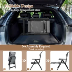Tangkula Folding Patio Chairs Set Of 2 Lounge Chairs W/ 10-Level Adjustable Backrests -Tangkula GUEST 2e75f03e b8c9 4f90 a6fc 8308553c4659